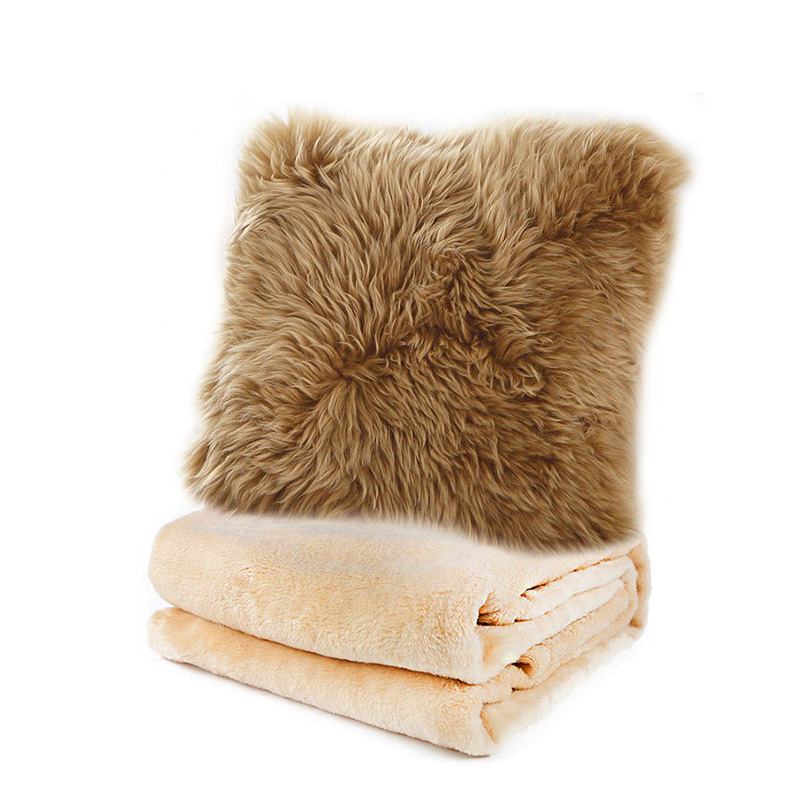 AUSKIN加厚两用抱枕被羊毛小靠垫