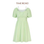 汤米诺气质极简吊带连衣裙女夏法式 Time RoaD 方领裙T25233191600