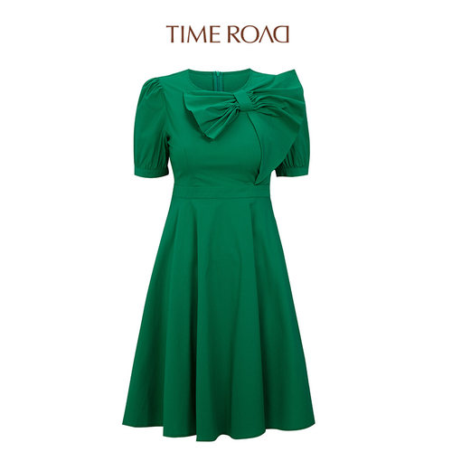 汤米诺夏季收腰设计感气质连衣裙