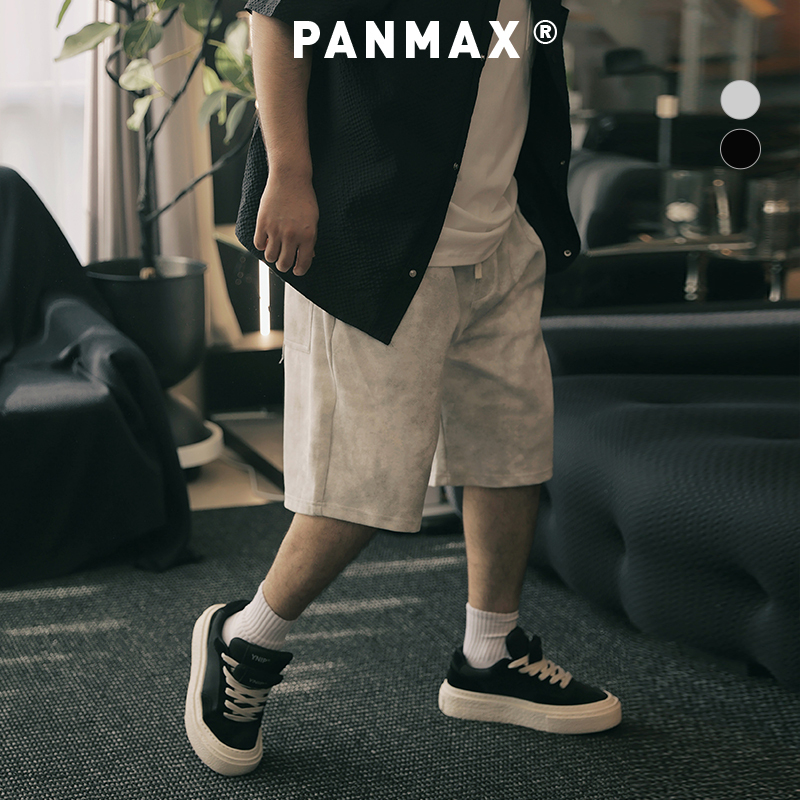 PANMAX大码男装潮牌2025夏季新款扎染渐变oversize休闲短裤五分裤