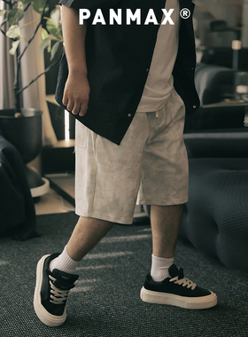 PANMAX大码男装潮牌夏季新款扎染渐变oversize休闲短裤五分裤