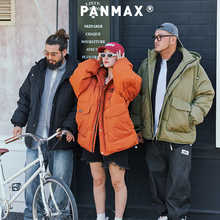 PANMAX大码潮牌男装加大羽绒服面包蓬松保暖中长款美式连帽秋冬季