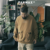 男装 潮牌秋季 新款 PANMAX大码 潮酷口袋设计工装 套头圆领卫衣
