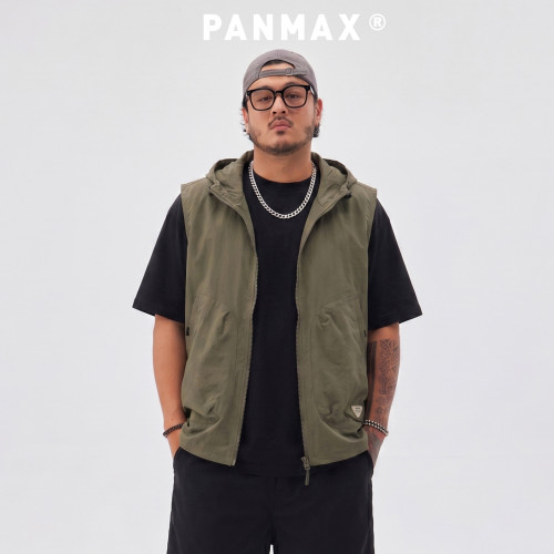 轻薄款连帽马甲PANMAX潮牌大码