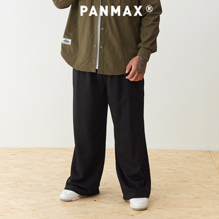 休闲阔腿加厚卫裤 秋冬新品 宽松直筒通勤 潮牌男装 PANMAX大码