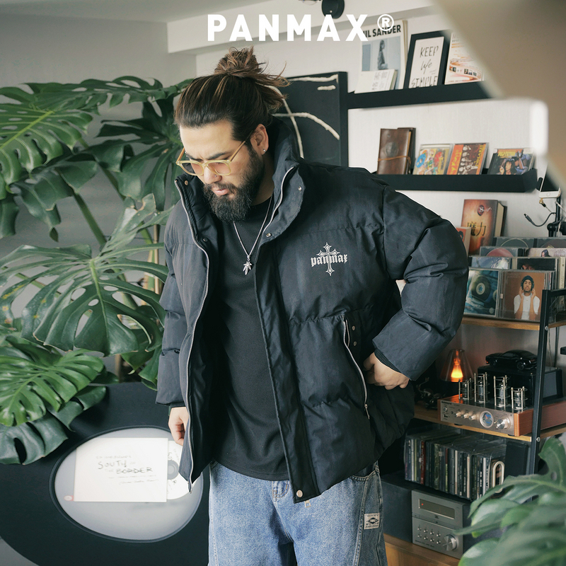 PANMAX潮牌大码男装棉服外套秋冬加厚保暖短款夹克男士工装风