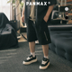 透气加大五分裤 PANMAX大码 美式 运动梭织宽松短裤 潮牌男装 夏款