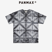 美式 PANMAX大码 加大透气上衣 扎染复古短袖 t恤衫 男装 潮牌夏款