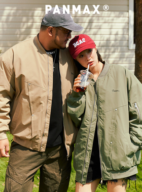 PANMAX大码潮牌男装秋冬新品棉服棒球服多口袋日常通勤上衣