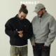 PANMAX潮牌大码 套头卫衣棉质面料春秋休闲工装 半拉链立领上衣简约