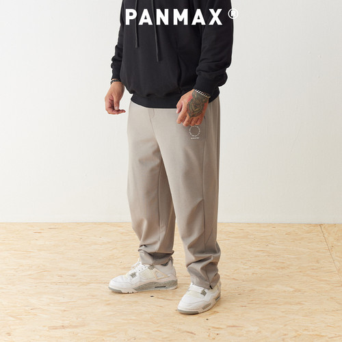 显瘦直筒卫裤PANMAX大码男宽松