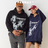 男装 重磅连帽卫衣复古做旧美式 加大帽衫 PANMAX潮牌大码 情侣装 上衣
