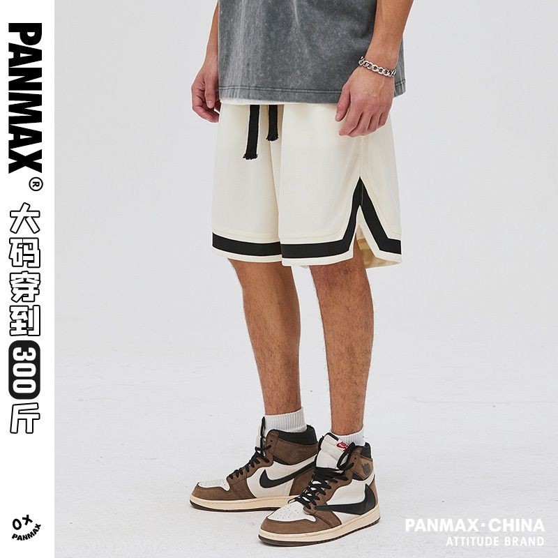 【MID】PANMAX国潮男装撞色条纹时尚百搭五分裤宽松夏季休闲短裤