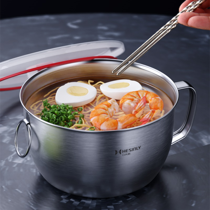 304不锈钢带盖带手柄学生泡面杯