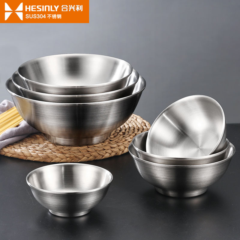 304不锈钢碗家用商用吃饭碗双层隔热儿童小泡面碗汤碗拉面碗专用,婴童用品,儿童餐具,淘宝优惠券,粉丝福利购,淘宝优惠卷