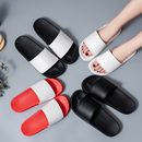 拖鞋 女居家用可湿水防滑软底浴室洗澡用室内鞋 情侣刻字拖鞋 四季