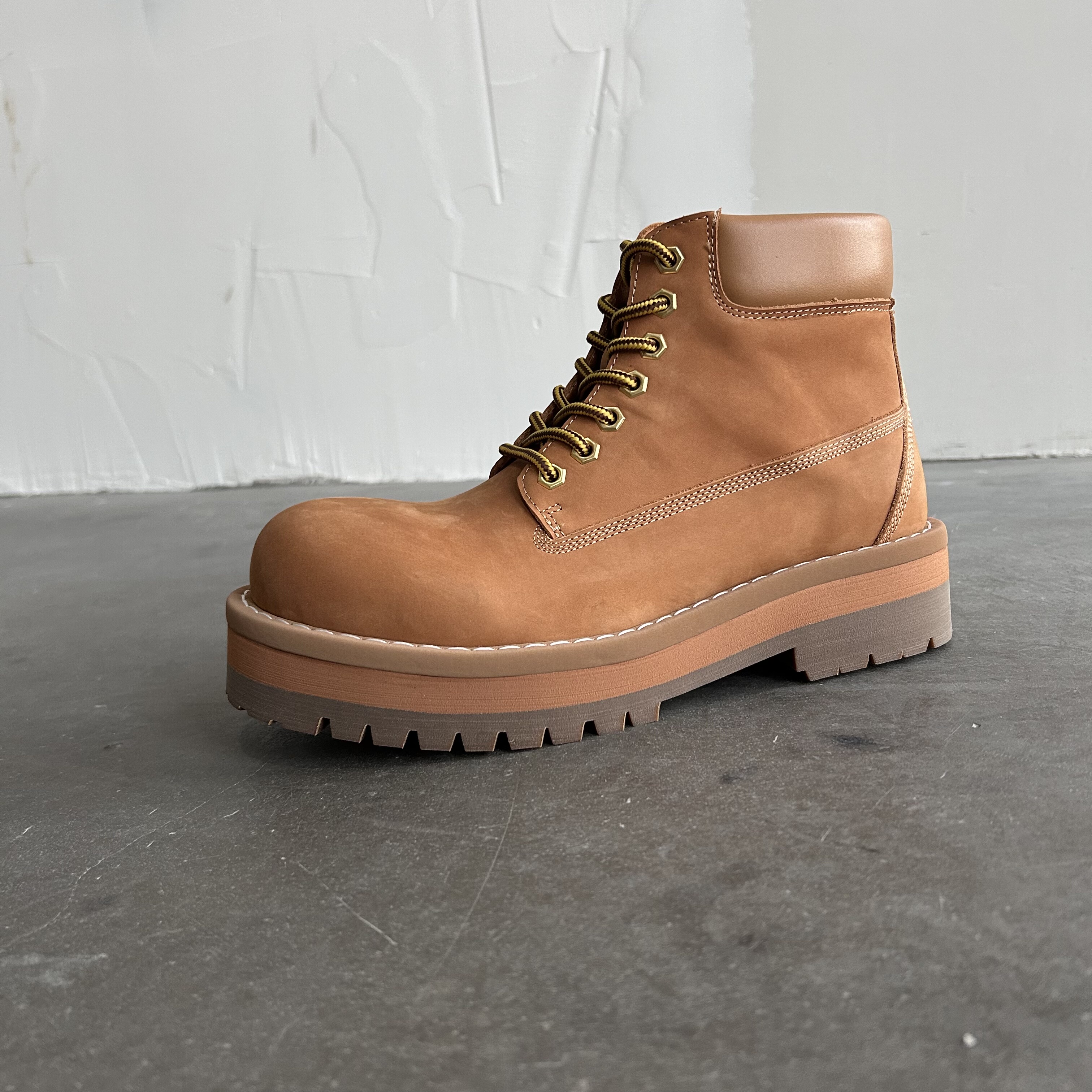 厚底复古增高美式大黄马丁靴潮