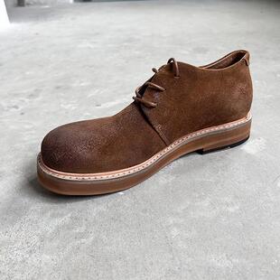 新款 沙漠男鞋 复古休闲皮鞋 翻毛皮工装 百搭潮 男日系厚底乐福鞋 春季