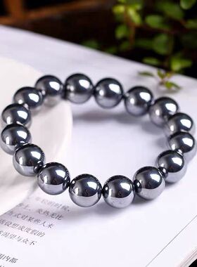 太赫兹手串融冰能量石磁疗手链钛核磁圆珠单圈手串保健男女款