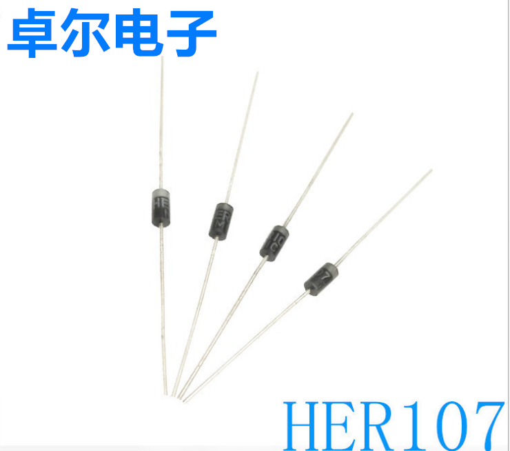 厂家直销插件快恢复二极管 HER107 DO-41 1A800V MIC质量稳定