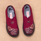 冬季 女老人防滑软底老太太奶奶保暖鞋 加绒加厚妈妈棉鞋 老北京布鞋