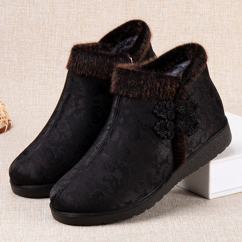 老北京布鞋女冬季加绒加厚老人棉鞋妈妈防滑软底老太太高帮奶奶鞋,女鞋,高帮鞋,淘宝优惠券,粉丝福利购,淘宝优惠卷