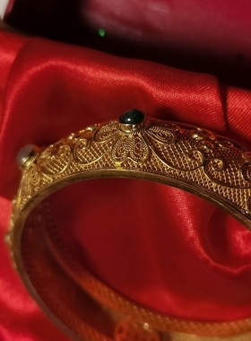 金包银  银花丝古法手镯