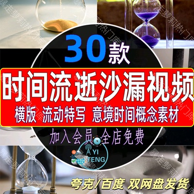 时间流逝沙漏特写视频时光飞逝回忆岁月光阴似箭思考时间空境素材