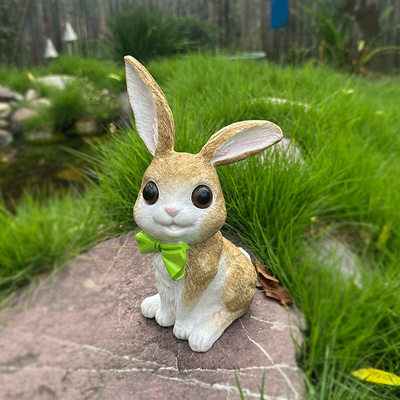 仿真兔子树脂户外庭院摆件