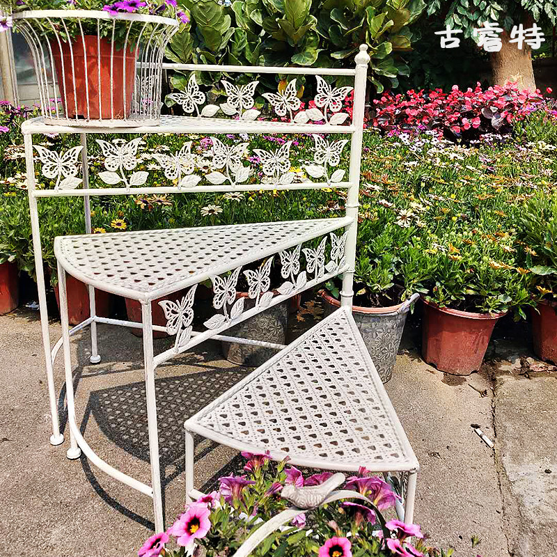 花园花店铁艺做旧花架庭院阳台可折叠选装落地式花盆架多层置物架|msdalam kategori perabot kediaman, rak, bunga/Menghabiskan beberapa - dari Buy2taobao.com untuk memberikan perkhidmatan ejen Taobao profesional membeli