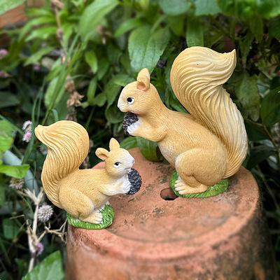 仿真可爱小松鼠工艺品摆件