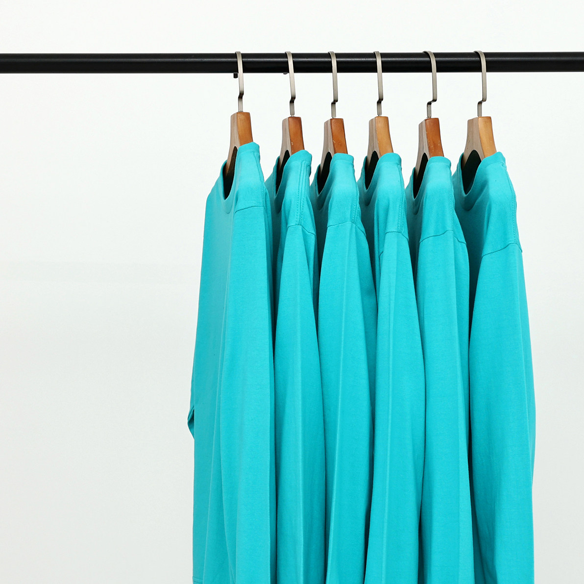 ins风日系250g全棉重磅厚款不透圆领长袖T恤男女宽松纯棉白T