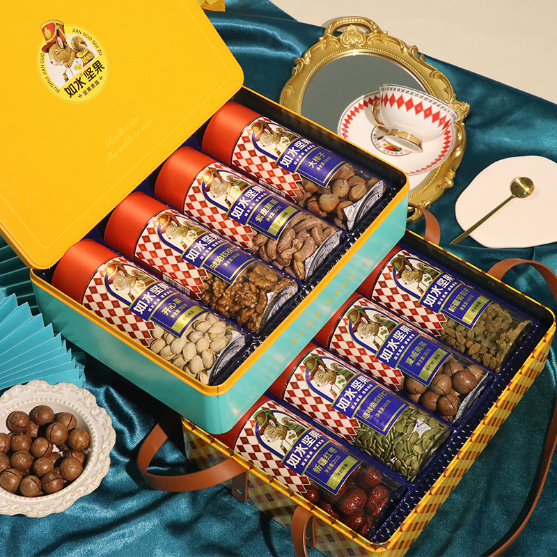 如水天作之盒坚果礼盒2855g高档