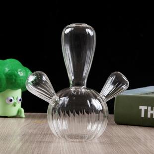 条纹三个头仙人掌花瓶