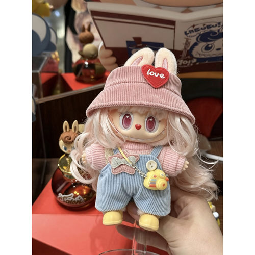 【原创娃衣】labubu复古理发店系列拉布布新品搪胶毛绒娃衣着替