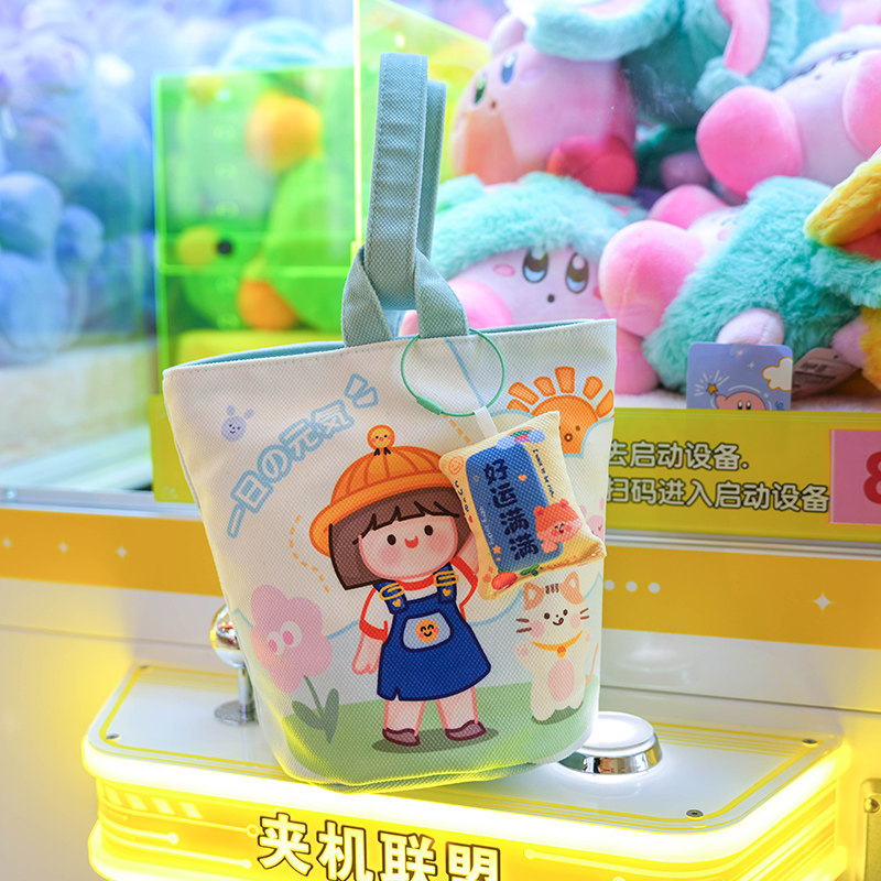 原创自制可爱卡通手拎水桶包女帆布学生新款个性时尚单肩包手提包,箱包皮具/热销女包/男包,水桶包,淘宝优惠券,粉丝福利购,淘宝优惠卷