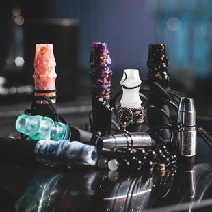 阿拉伯水烟配件 大小号便携式挂脖个人硅胶不锈钢烟嘴mouth tips