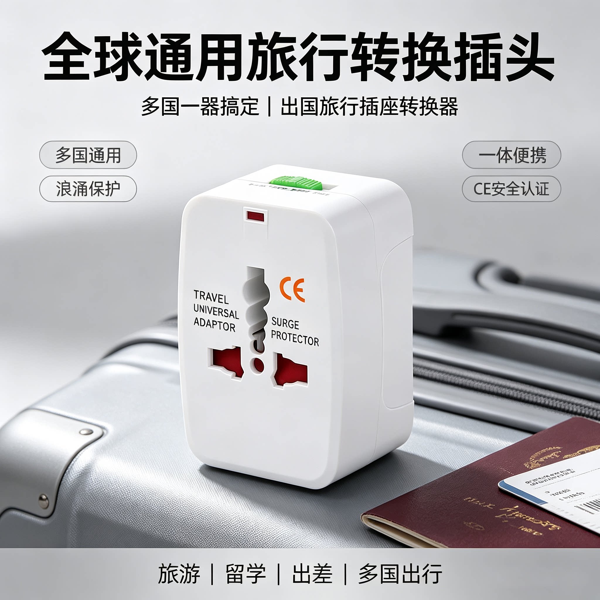 110v/220v电源转换插头转换接头旅行插座英规美规欧规插头转换器