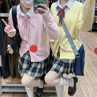 【星星抱月球】春季新款JK毛衣开衫外套基础款校供长袖针织上衣