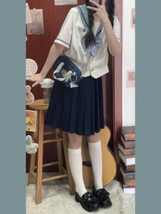 新品 星星抱月球 水玲川 原创JK制服日系水手服学院风白身夏服