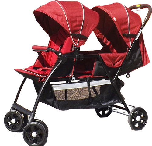 Brother, детская складная прогулочная коляска для близнецов с сидением, велосипед тандем, можно сидеть и лежать, амортизация