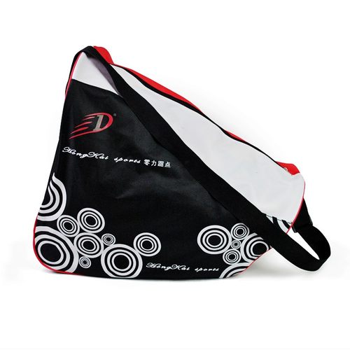 单肩黑红头盔溜冰鞋包