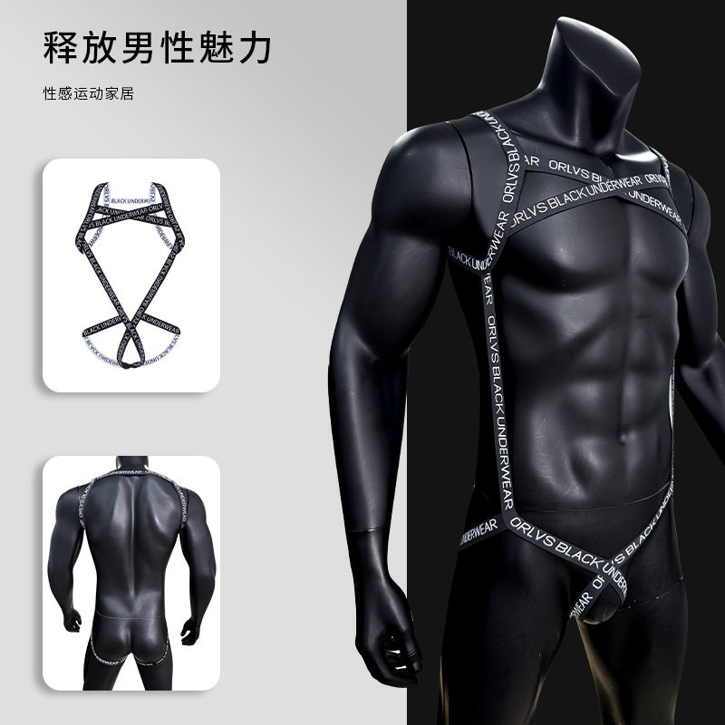 性感弹力一体式双丁男士丁字裤前