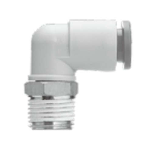 SMC   KQ2L07-34AS  接头，弯头，SMC，1/4卡套管OD，1/8螺纹NPT