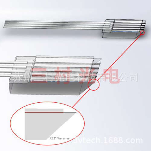 非标光纤阵列 特殊角度光纤阵列 angled fiber array