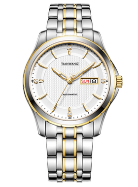 天王大表盘双日历商务自动机械手表男款51396节日礼物送爸爸