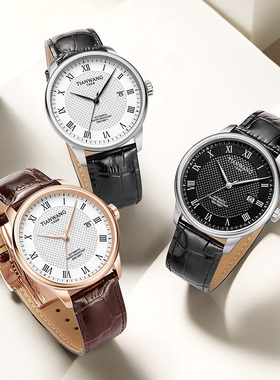 TIAN WANG Man Watch Leather Mechanical Men Watches 51363