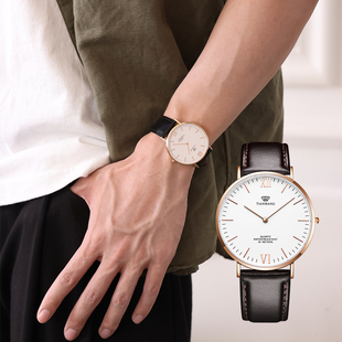 天王表学生手表简约轻薄石英表考试可用3851生日开学毕业成人礼物