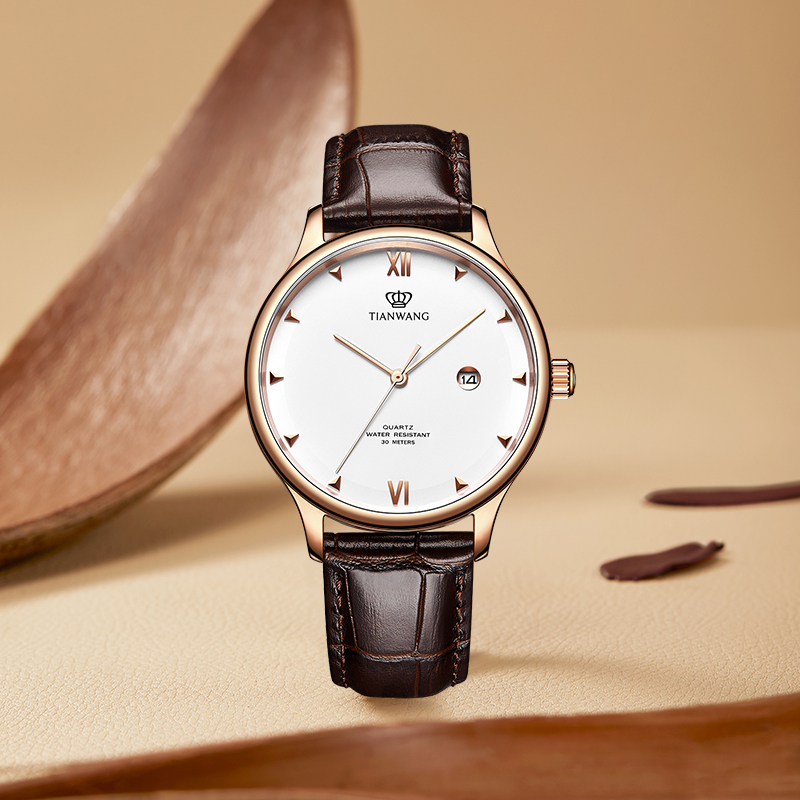 天王沧海系列舒适皮带手表可定制