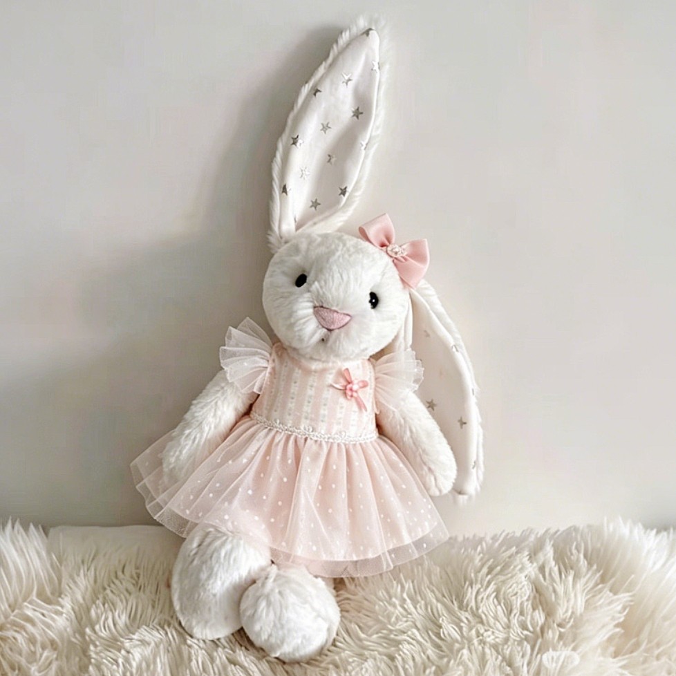 jellycat邦尼兔31cm衣服中号伽百利兔子玩偶娃衣裙子婚纱替换装图片